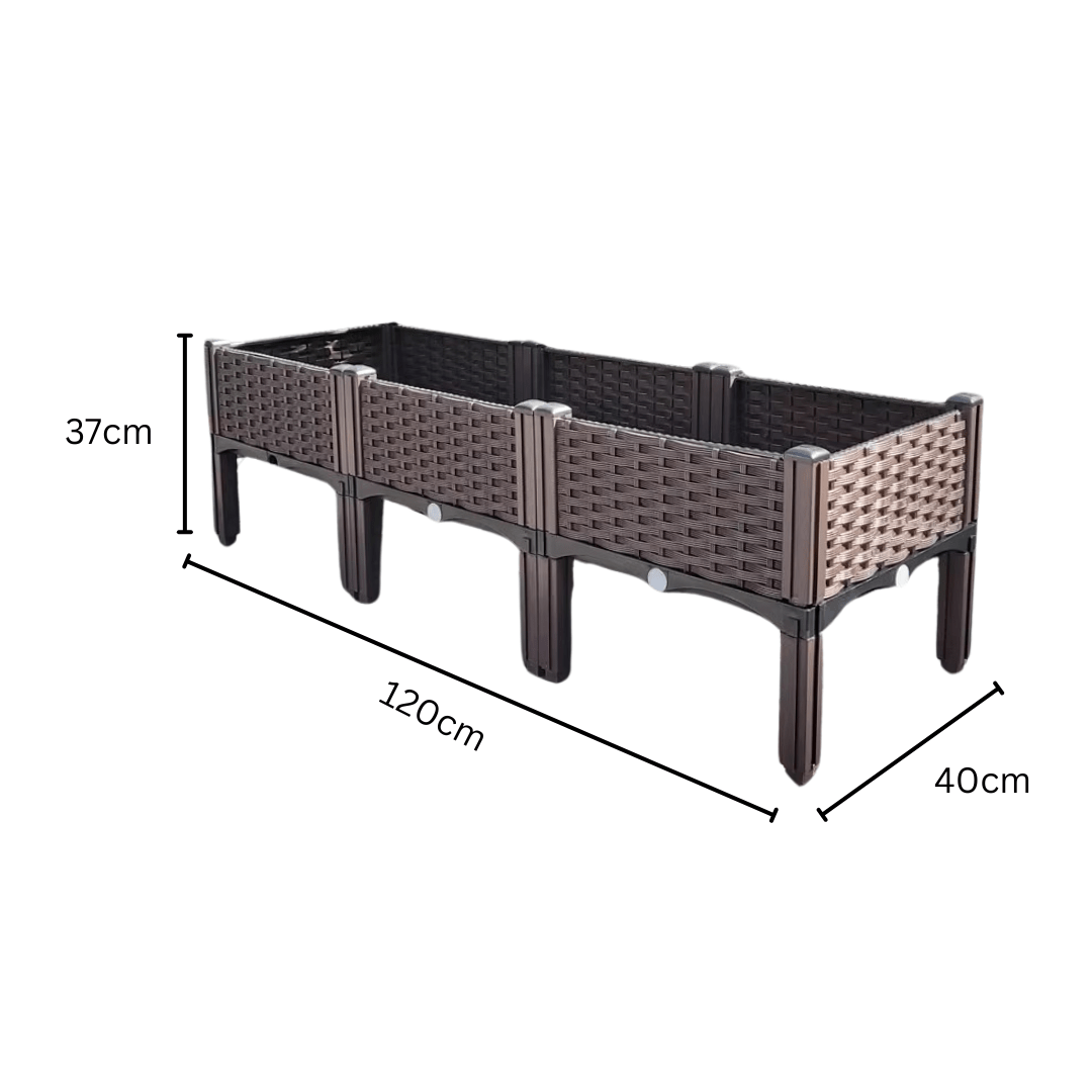 Plastic Balcony Vegetable Planting Garden Bed with Legs & Drainage Hole