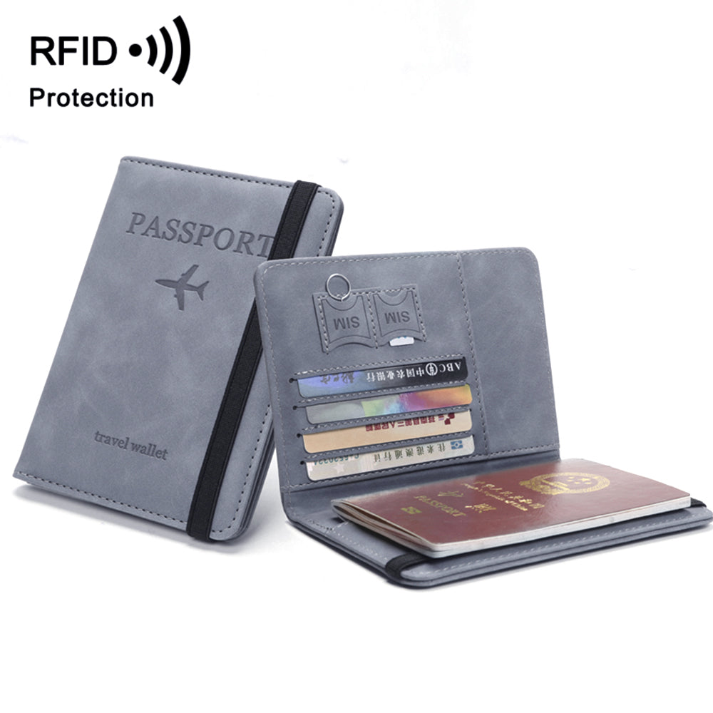 Passport Cover Custom Travel Wallet with Card Case Ticket Slot RFID Blocking Passport Holder for Men