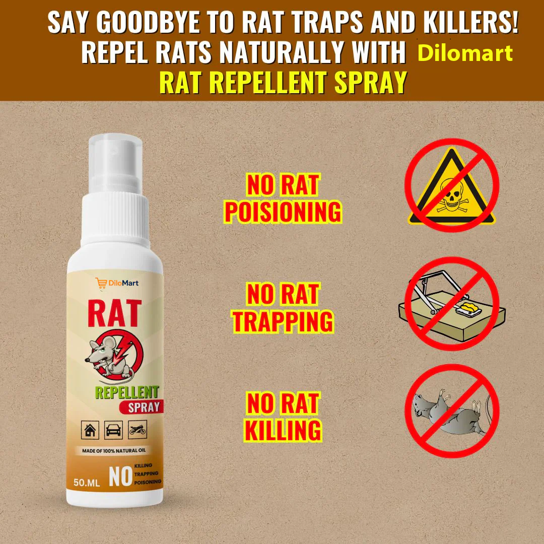 Dilomart Rat Repellent Spray – Safe, Effective, and Eco-friendly.